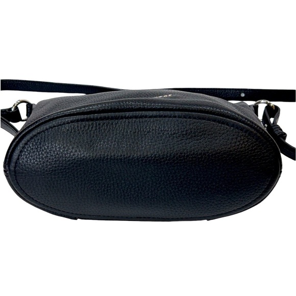 Michael Kors Lupita Messenger Bag Black/Silver Hardware Pebbled Leather NWT - Picture 2 of 9